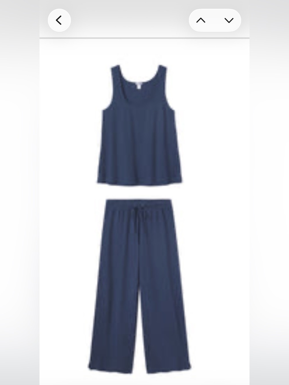 LAKE Navy Blue Pajama Tank Top & Pants Set